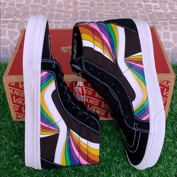 VANS SK8-Hi REISSUE REFRACT TRUE WHITE/MULTI MEN’s - Picture 6 of 16